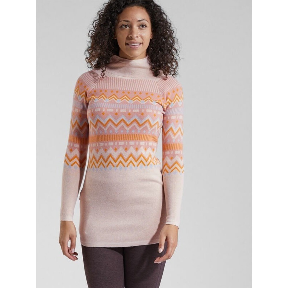 TITLE NINE Barra Tunic Sweater Fair Isle Elderflower Fairisle Mock Neck Medium - Picture 5 of 15